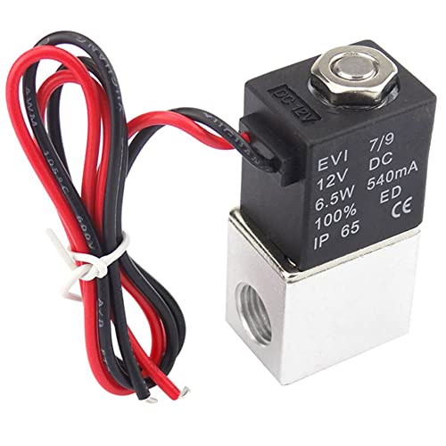 AOPANDA 1/4inch DC 12V 2 Way Normally Closed Electric Solenoid Air Valve, Stainless Steel - size: 1/4 NPT 12V, style: 12v
