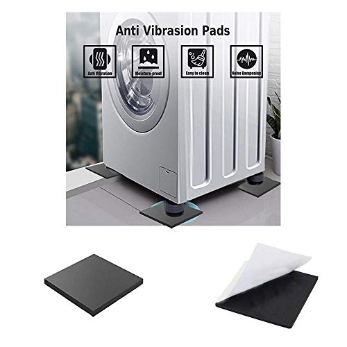 8 Pieces Black Neoprene Foam Anti Vibration Pads 6 in X 6 in X 1/8 in - size: 6inX6inX1/8in