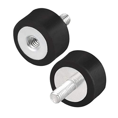 uxcell M4 Male Female Rubber Mounts, Shock Absorber, for Motor Generator Compressor Garage Reverse Osmosis Pump Impact Air Generator Car Bobbins, D15mmxH8mm 4pcs - size: M4*10 D15*H8