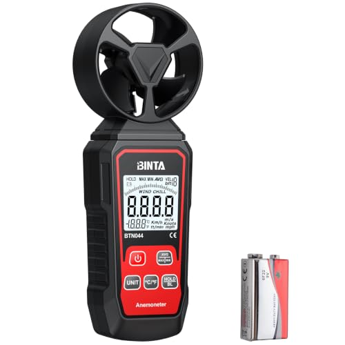 BINTA Handheld Digital Anemometer, Portable Wind Speed Meter with Backlight