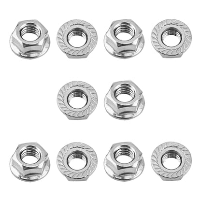 M8x1.25 Serrated Flange Hex Nuts for Mini Bike Engines 30 Pack - size: M8