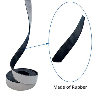 Solid Rubber Strips with Adhesive 1/8 (.125)" Thick X 1" Wide X 10'Long - size: 1"X10'X1/8, style: With Adhesive