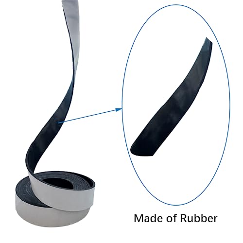Solid Rubber Strips with Adhesive 1/8 (.125)" Thick X 1" Wide X 10'Long - size: 1"X10'X1/8, style: With Adhesive