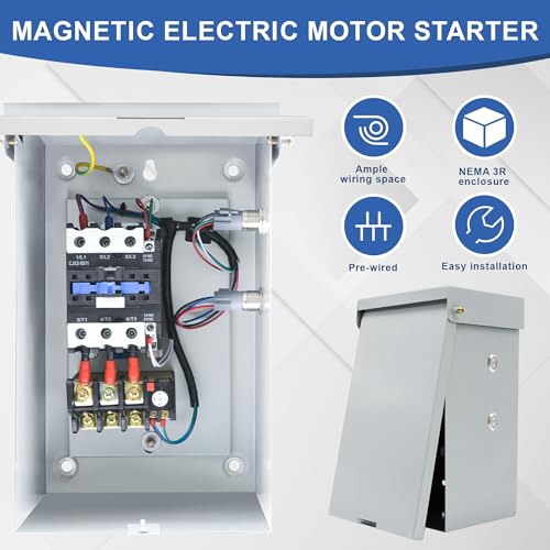 14.5 Hp 3-Phase Magnetic Motor Starter, 208-240 Volt 28-45 Amp - style: Three-phase 45A
