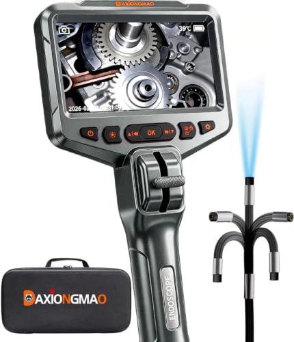 Daxiongmao Articulating Borescope, 1080P HD Inspection Camera with Lights