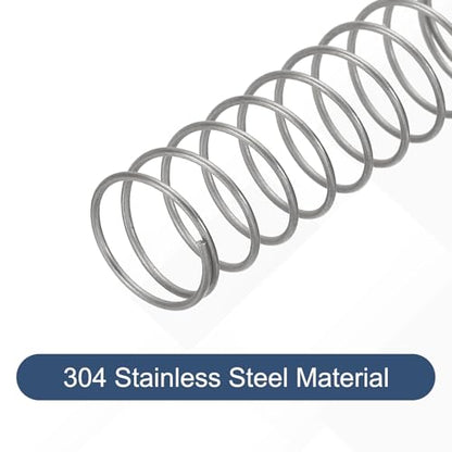 uxcell 50Pcs 304 Stainless Steel Compression Springs,0.8mmWD, 6mm ODx30mm L - size: 6mmx30mm
