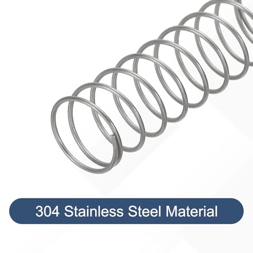 uxcell 50pcs 304 Stainless Steel Compression Springs 0.8mmx15mmx20mm Small - size: 15mmx20mm