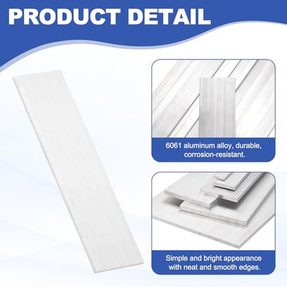 uxcell Square Aluminum Flat Bar with Gloves 0.12"x3"x10"/3x80x254mm - size: 0.12" x 3" x 10"/3 x 80 x 254mm