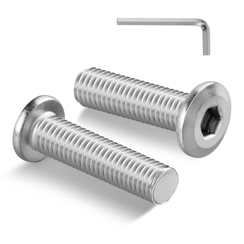 1/4-20 Bolt, 20Pcs 1/4-20 x 1 Flat Head Hex Socket Cap Screws, 304 Stainless Steel 18-8 Furniture Bolts, Full Thread (with Hex Spanner) - size: 1/4x1