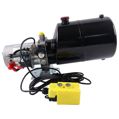 Solarhome 12V DC Single Acting Hydraulic Power Unit Steel Tank 8 Quart