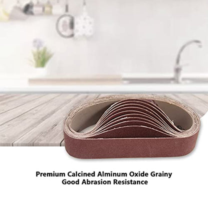 Sanding Belts, Abrasive Sanding Belts, Belt Sander Sandpaper, Aluminum Oxide Sanding Belts (240 Grit, 1.2 x 13 Inch) - style: 240 Grit