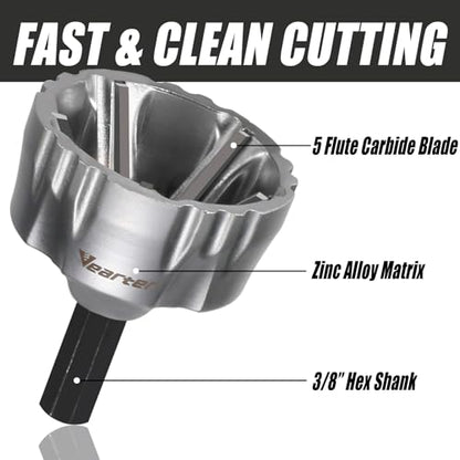 1/2" to 1-3/8" Deburring External Chamfer Tool with Carbide Blades - size: 1/2" to 1-3/8"