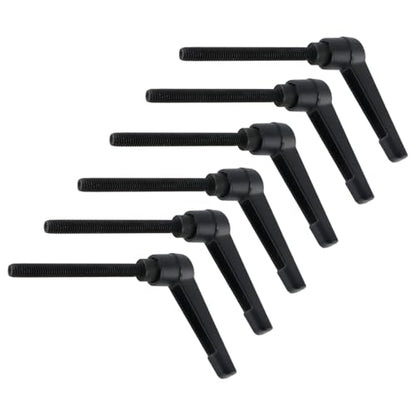 Clamping Lever Handles M6 x 60mm Push Button Ratchet Lever Male Threaded Stud Adjustable Handles Hand Knobs Rotating Screw Handles Bolts with Locking Lever -6pcs - size: M6 x 60mm