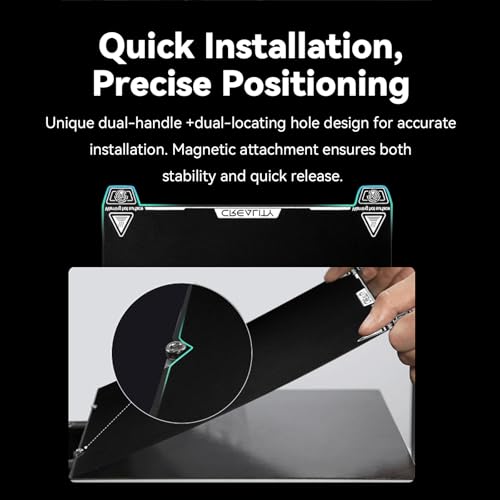 Official Creality K1 Max Build Plate 315x310mm Double Sided Epoxy Resin Coating Spring Steel Magnetic K1 Max Bed Plate 3D Printer Build Plate for K1 Max & Ender 3 V3 Plus (No Magnetic Sheet) - style: K1 Max Double Side EP Plate