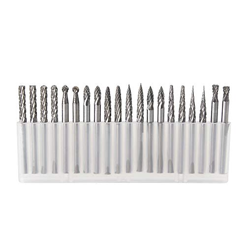 20pcs Solid Carbide Burr Set 0.118‘’（3mm） Shank