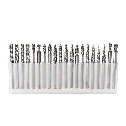 20pcs Solid Carbide Burr Set 0.118‘’（3mm） Shank
