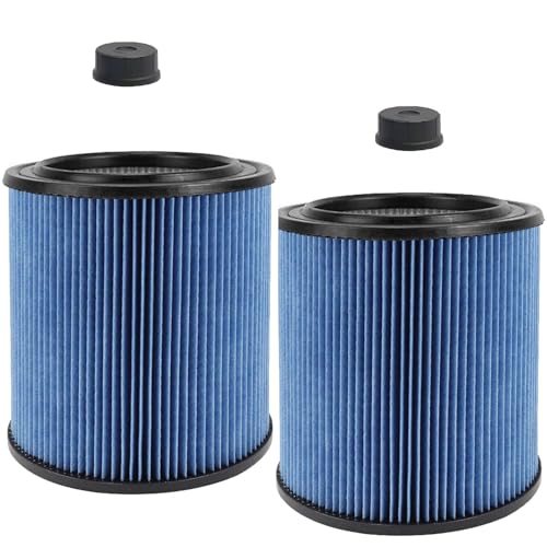 2 Pack 17907 Cartridge Filter for Craftsman Shop Vacs 5 to 20 Gallon, 3-Layer Pleated 9-17907 Wet/Dry Fine Dust Filter - color: 17907, size: 17907 Filter 2 Pack