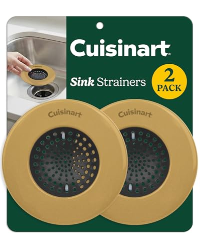 Cuisinart Stainless Steel Kitchen Sink Drain Strainer, 2-Pack, 4.35" - color: Gold