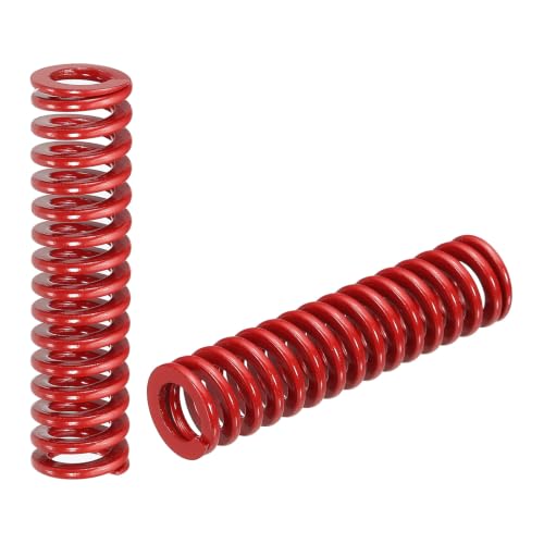 HARFINGTON 2pcs Die Spring 1/2" OD x 2" Free Length SMH2008, Red - size: 1/2" OD x 2" Free Length