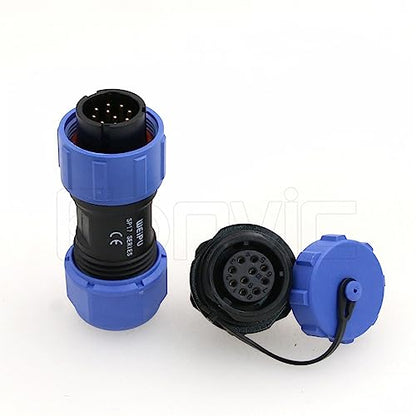 Weipu SP17 10 Pin Connector Waterproof IP68 Male Plug Female Socket Circular 6-10mm Cable Industrial Solar Electrical Connector - size: 10Pin 5A