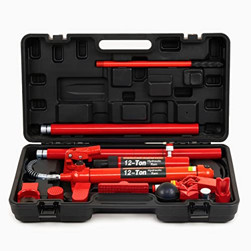 12 Ton Porta Power Hydraulic Jack Kit for Auto Body Frame Repair