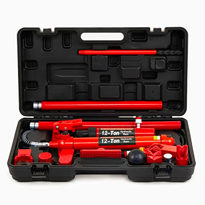 12 Ton Porta Power Hydraulic Jack Kit for Auto Body Frame Repair
