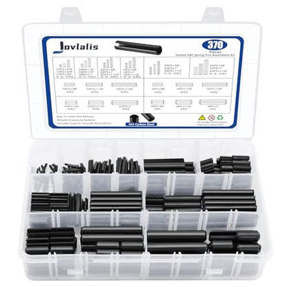 SAE Roll Pin Set, 370 Pcs Roll pin Assortment, Slotted Spring Pins - size: 370pcs SAE Roll Pin