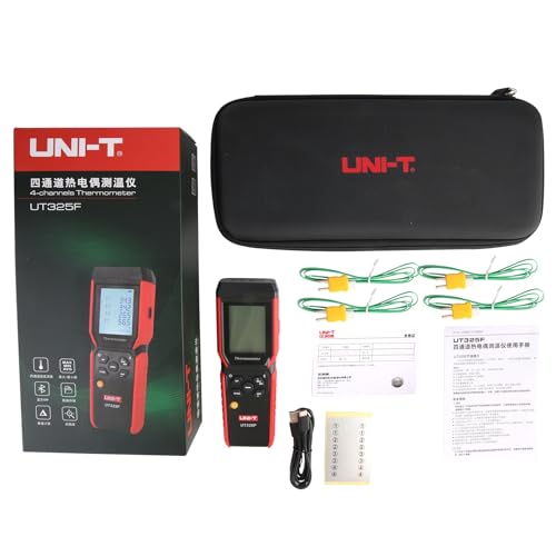 UNI-T UT325F 4-Channel Thermometer,K-Type,Bluetooth,USB-C Data Logger