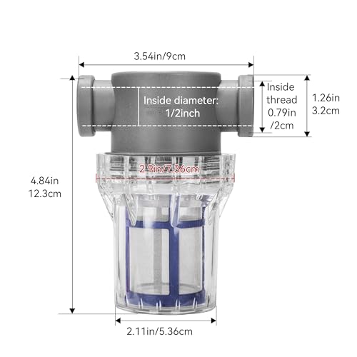 1/2'' Female NPT in-Line Strainer - Garden Hose Filter for High Pressure Washer, Sediment Filter with 100 Mesh Stainless Steel Screen (1/2'' 100 Mesh) - style: 1/2'' 100Mesh