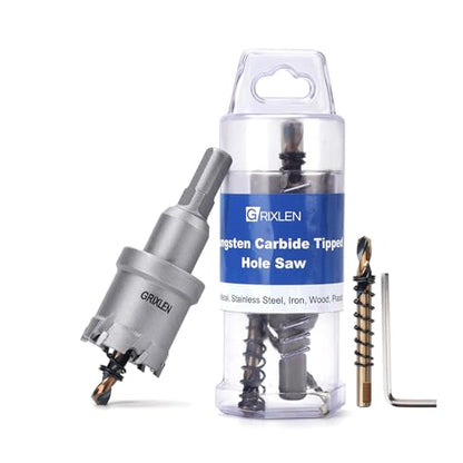 1-1/8" (29mm) Tungsten Carbide Tip Hole Saw,Hole Saw with M2 Pilot bits - size: 1-1/8" (29mm)