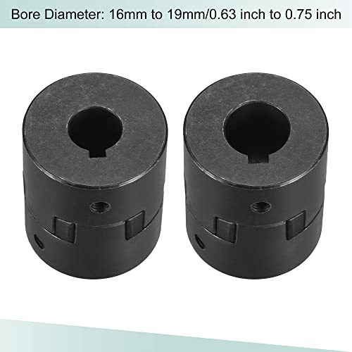 MECCANIXITY Flexible Coupling Shaft 16mm to 19mm 51mm x 44mm Motor Coupler Joint