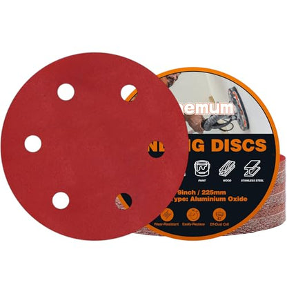 30 PCS 9 Inch Drywall Sanding Discs 400 Grit 6 Hole - color: 6 Hole, size: Grit 400