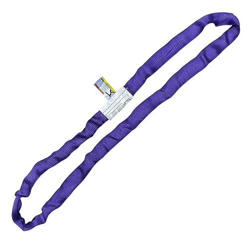 LIFTEX® | Dual-Cover Polyester Endless Round Sling | Made in USA | Heavy Duty Lifting Sling | Lifting Rigging Moving Towing Hoisting (ENR1 Purple | 2600 lbs Vertical, 3 FEET) - color: ENR1 Purple | 2600 lbs Vertical, size: 3 FEET