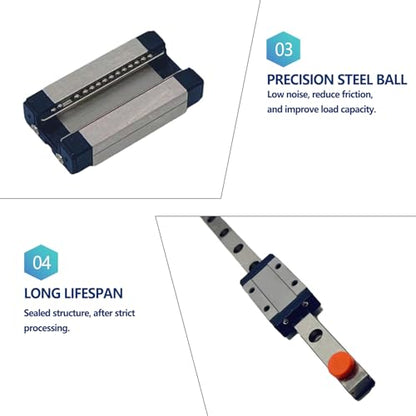 2PCS MGN12H mini Linear Guide Rail, 400mm Linear Sliding Guide Rail with MGN12H Sliding Block, Suitable for 3D Printers and CNC Machines, Medical Equipment, Automation Equipment, etc - size: MGN12H+400mm