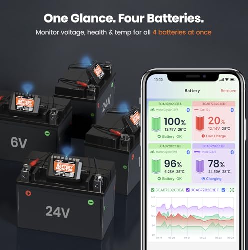 ANCEL BM300 Pro Bluetooth Battery Monitor for 6V, 12V and 24V Systems - color: Orange