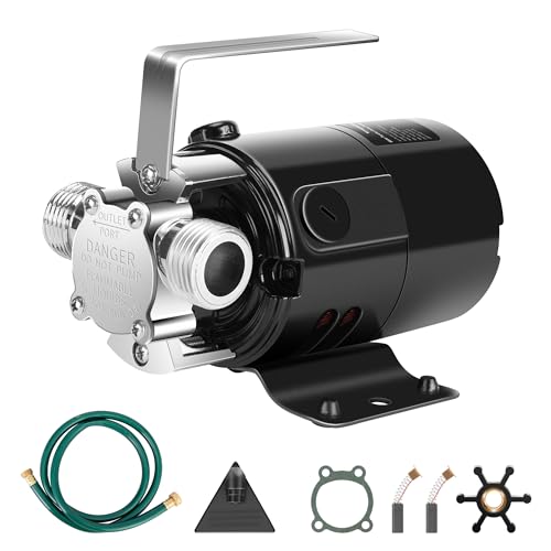VIVOSUN 1/10HP Water Transfer Pump, 330 GPH Portable Utility Pump with Hose - size: 9"×8"-330