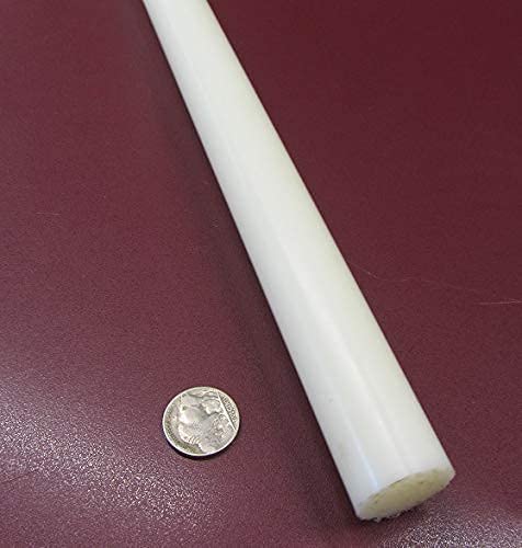 Natural Nylon Extruded Round Rod 1.00" (1") x 4 Ft Length 1 pc