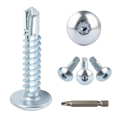 Enclosed Trailer Screws Self Tapping Silver 100 Pack #10 x 3/4 Inch - color: Silver, size: #10 x 3/4 Inch