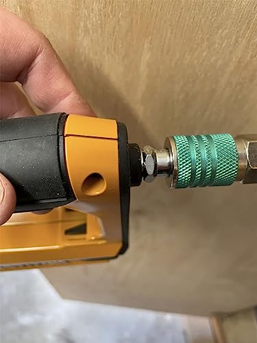 SANFU 1/4-Inch Steel Female Industrial Coupler, Auto-Locked Design, Air Hose Fittings 1/4-Inch Female Threads Quick Connector Air Coupler with Storage Case, 10-Pack(Green) - style: 10PCS Green 1/4" Female Coupler