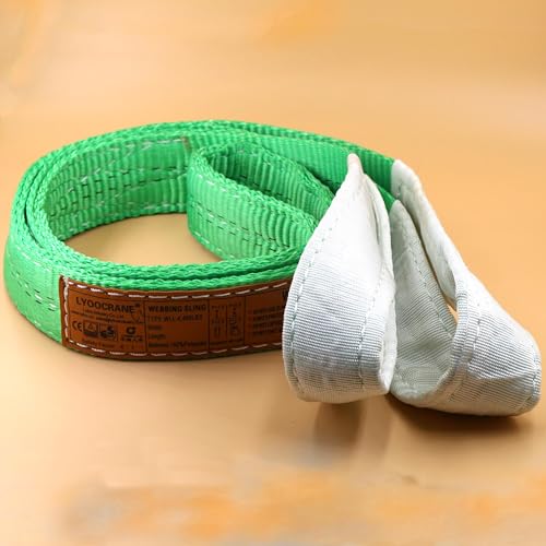 2-Pack 6:1 Safety Factor 2" X6' Lifting Slings 4400 lbs Webbing Sling 2 ply Polyester Lifting Strap with Twisted Eye & Eye