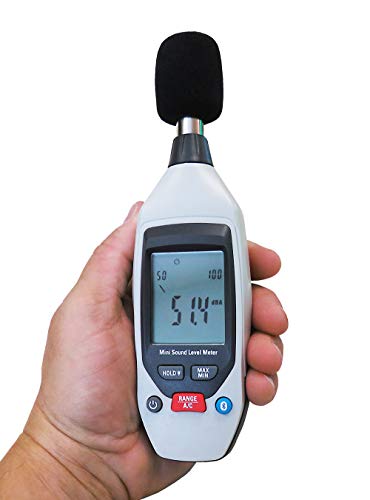Sper Scientific Decibel Meter 850019 w/Bluetooth, Sound Level Meter 35 to 130 dB, SPL Meter A/C Weighted, Dual Range, Max/Min & Data Hold, Compact Audio Noise Measuring Device, Large Backlit Display - size: 1 Pack