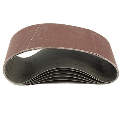 uxcell 4-Inch x 24-Inch Aluminum Oxide Sanding Belt 800 Grits Sandpaper Flush Joint for Belt Sander 6pcs