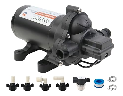T33 Automatic On-Demand Diaphragm Pump, Pressure Pump for Kitchen, Bathroom, RV, Marine Yacht, Caravan, Garden (12Vdc, 4.0GPM, 45PSI) - style: 12Vdc, 4.0GPM, 45PSI