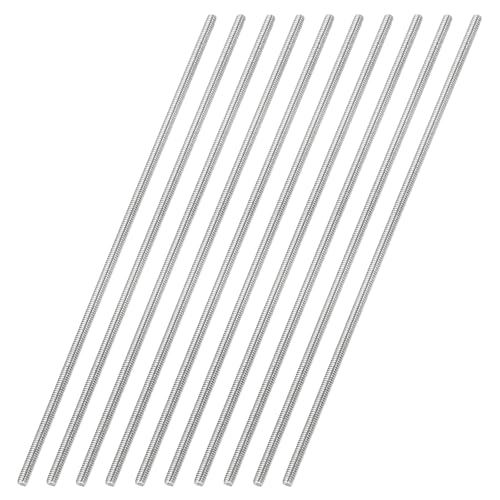 uxcell 10Pcs Fully Threaded Rod M2 x 0.4mm Pitch 100mm/4 Inch Threaded - size: M2x0.4mmx100mm