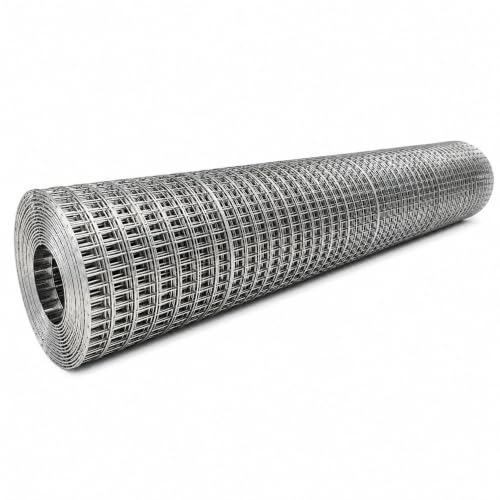 304 Stainless Steel Welded Wire Mesh Roll, Heavy Duty Metal Fence Wire for Chicken Coop, Garden Fence, Animal Enclosure, DIY & Home Improvement (1/4" Mesh, 23.5" x 20') - size: 1/4" Mesh, 23.5" x 20'