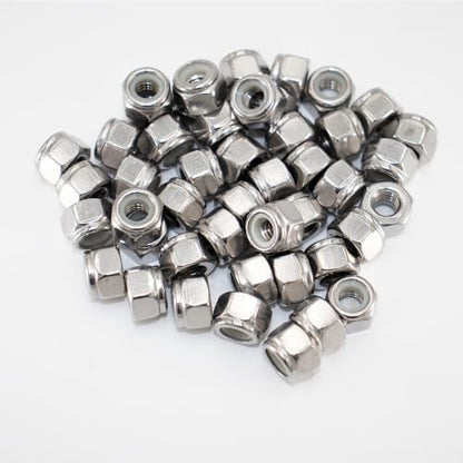 1/4-20 Lock Nut, 50Pcs 304 Stainless Steel Nylock Insert Locking Nuts - size: 1/4"-20 (50 pcs)