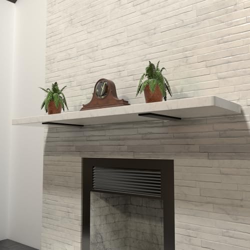 Contractor Multi-Packs-Free Hanging Shelf Bracket Multi-Packs-American Steel, Invisible Floating Support, Heavy Duty Support, Matte Black Finish, Rust-Resistant, Easy Install (2 Pack, 12 x 1/4 Inches) - size: 12 x 1/4 Inches, style: 2 Pack