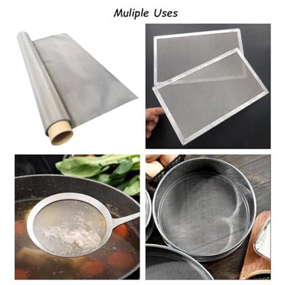 304 Stainless Steel Mesh Screen 15.7" x 47.2", 200Mesh 0.07mm Hole - style: 200Mesh x 0.05mm