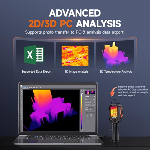 FOXWELL RT280 PRO Thermal Imaging Camera, Dual-Lens, 512 x 384 TISR, Black