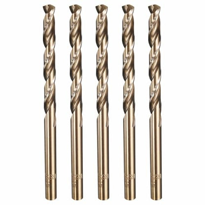 5pcs Drill Bit 5mm Diameter M35 5% Cobalt HSS for Metal - size: 5mm